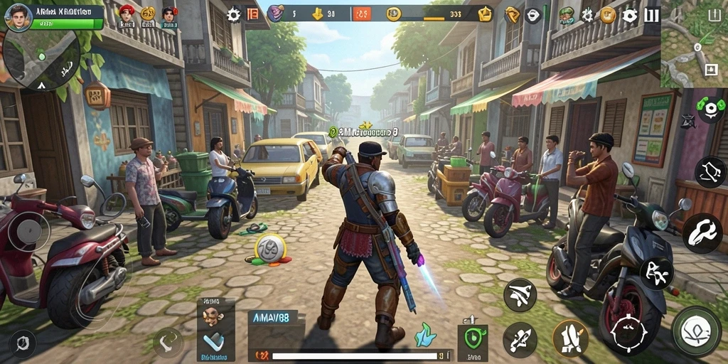 Tangkapan layar dari gameplay <strong>AMAVI88</strong> yang menunjukkan interaksi karakter.