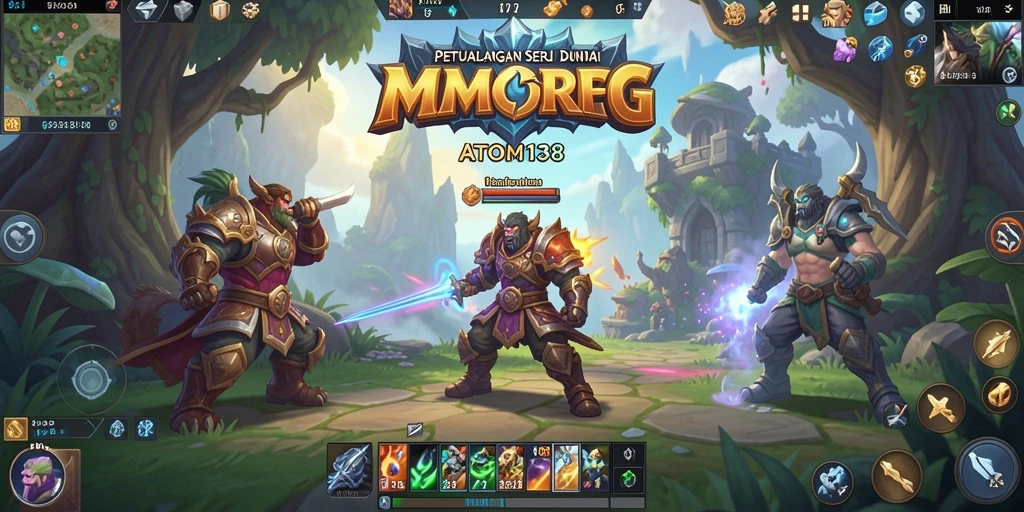 Tangkapan layar dari gameplay menakjubkan di ATOM138.
