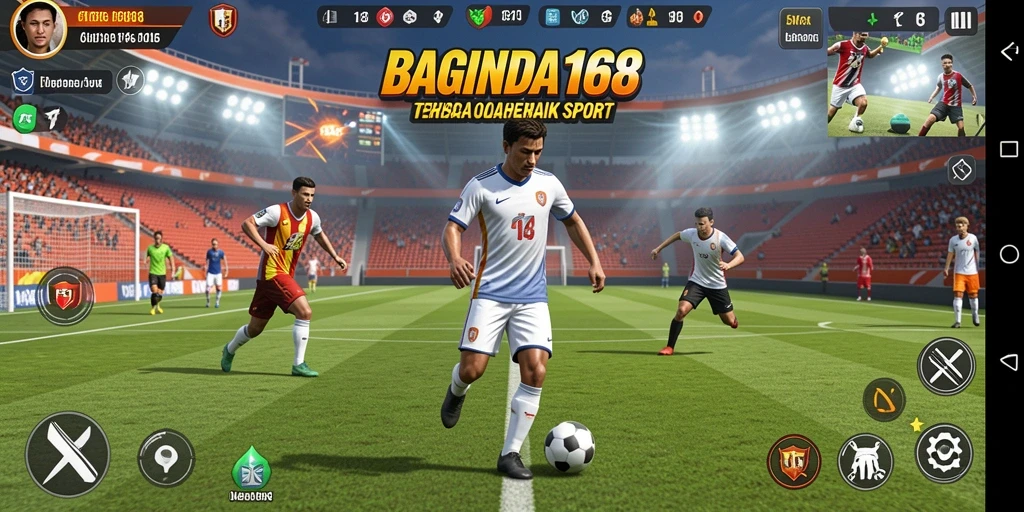 Tangkapan layar dari gameplay <strong>BAGINDA168</strong> menunjukkan aksi olahraga intens.