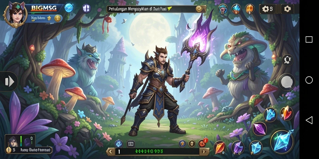 Tangkapan layar penuh aksi dari gameplay BIGMSG yang mengasyikkan.