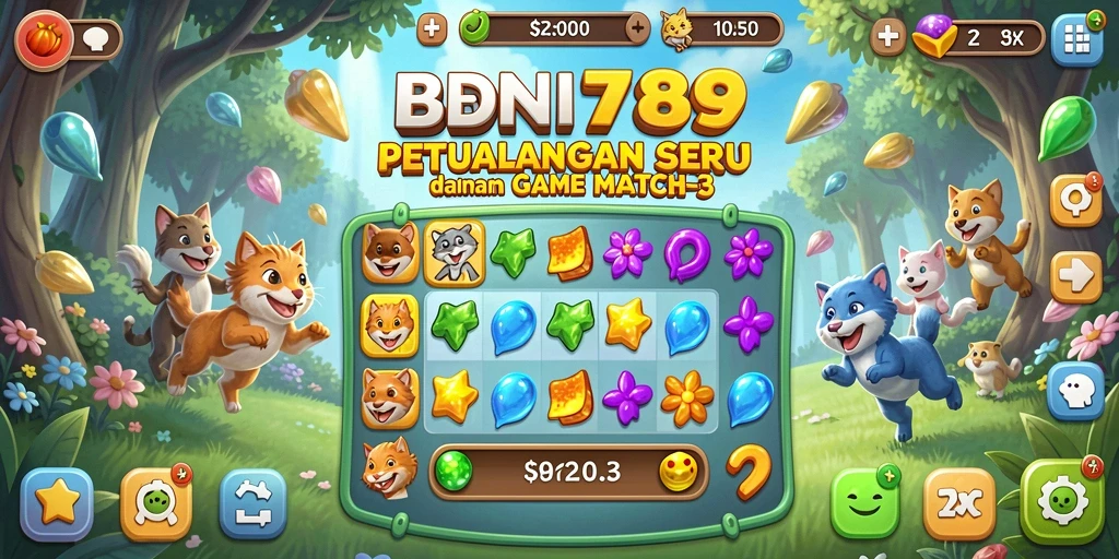 Tampilan gameplay BNI789 dalam sesi Match-3 yang seru.