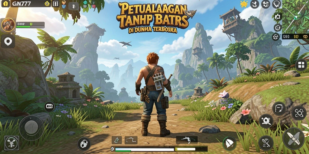 Tampilan gameplay yang memukau dari dunia terbuka GN777.