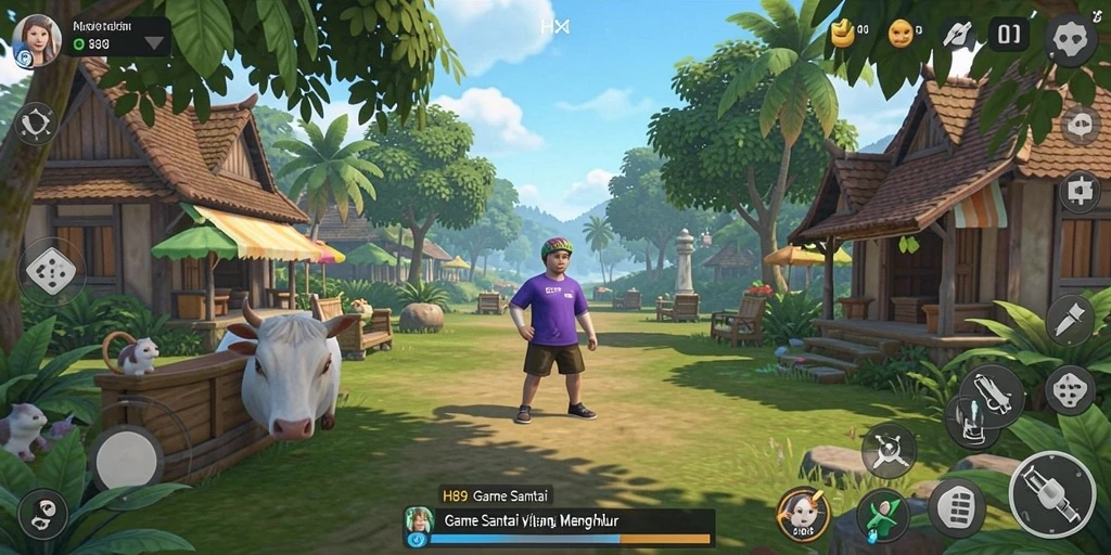 Gameplay H89 yang ceria dan penuh warna.