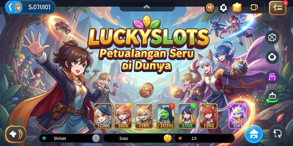 Gameplay menarik di LUCKYSLOTS dengan karakter anime.