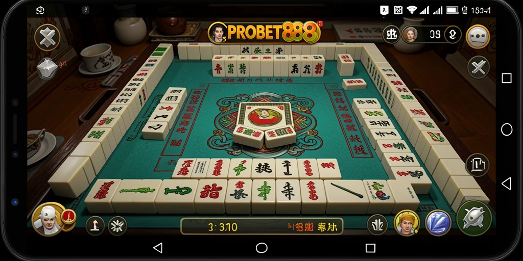Tampilan gameplay seru di PROBET88 dengan Mahjong.