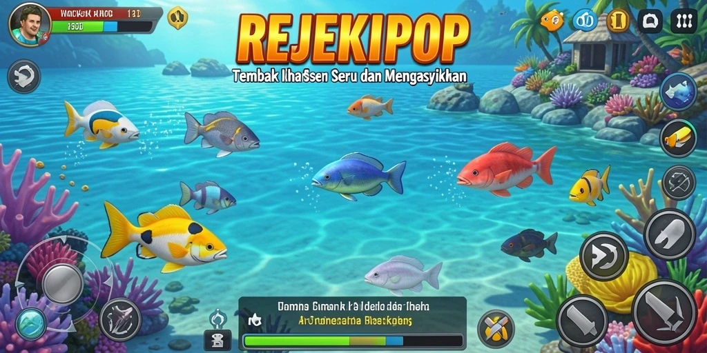 Tampilan gameplay Tembak Ikan yang menarik dan seru.