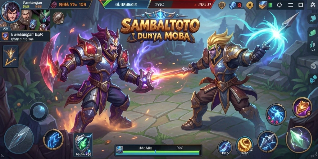 Tangkapan layar gameplay SAMBALTOTO dalam aksi MOBA.