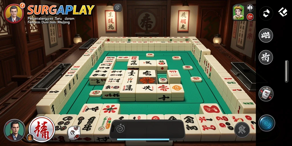 Tampilan gameplay Mahjong yang menantang dan menarik di SURGAPLAY.