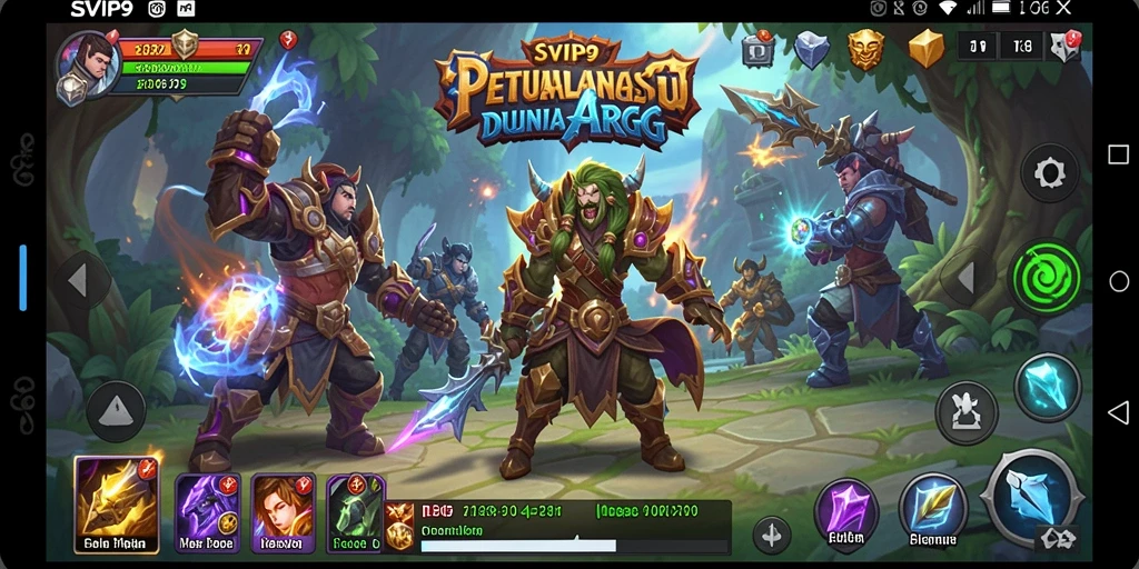 Screenshot gameplay SVIP9 menampilkan pertempuran seru dalam dunia ARPG.